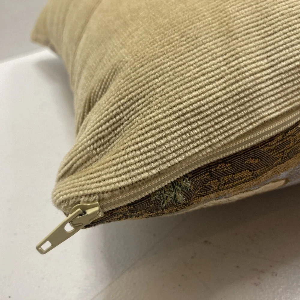 Vtg‎ Brugge Tapestry Pillow Finished Crewel Embroidery 1970s 15